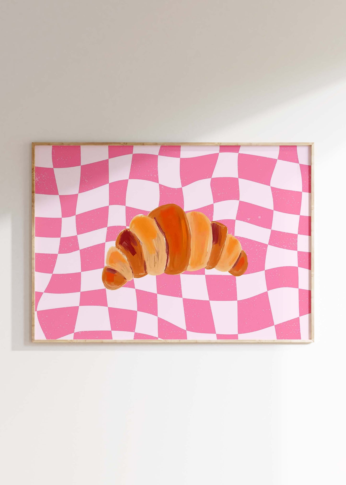 Croissant Checkerboard Pink