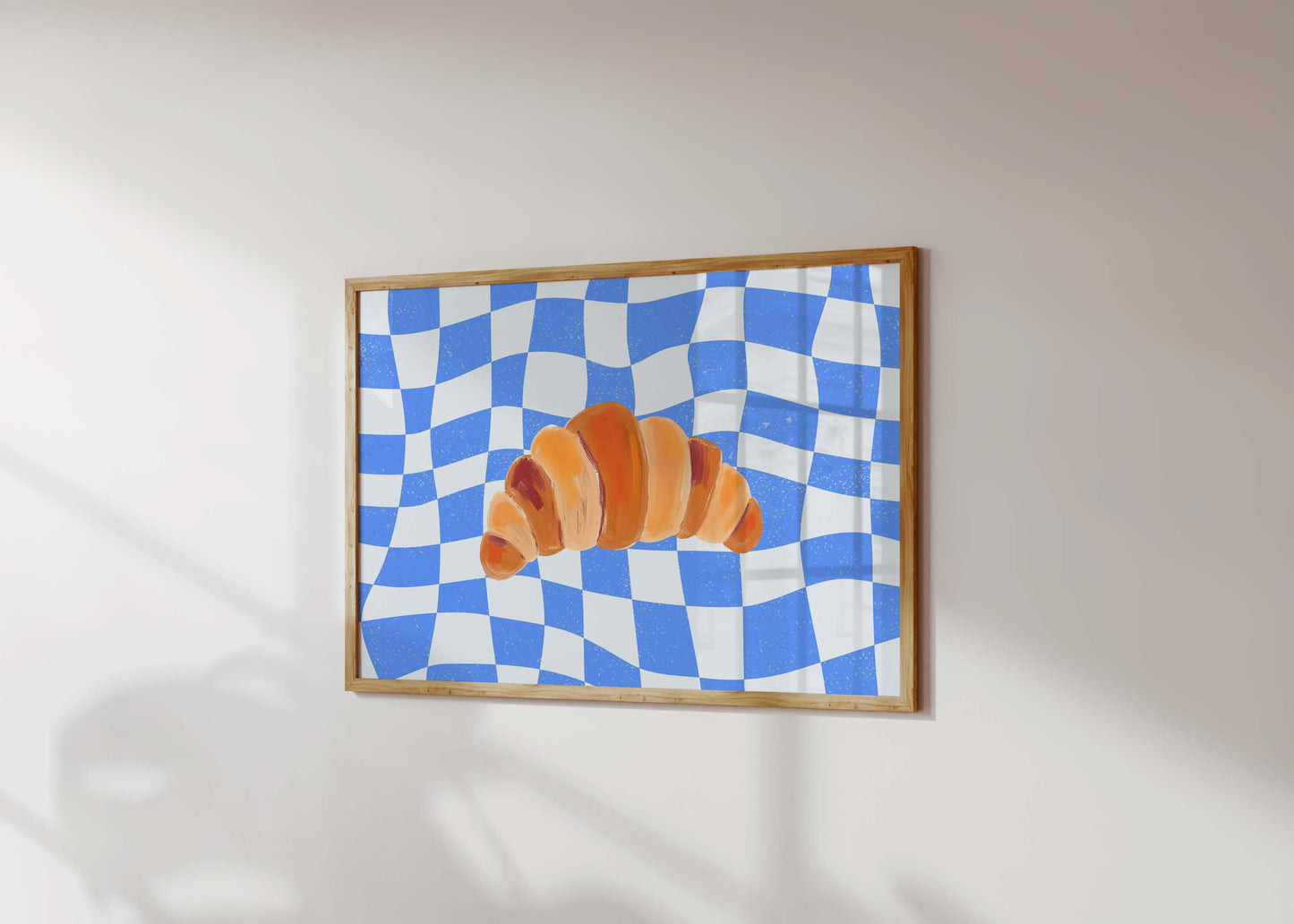 Croissant Checkerboard Blue