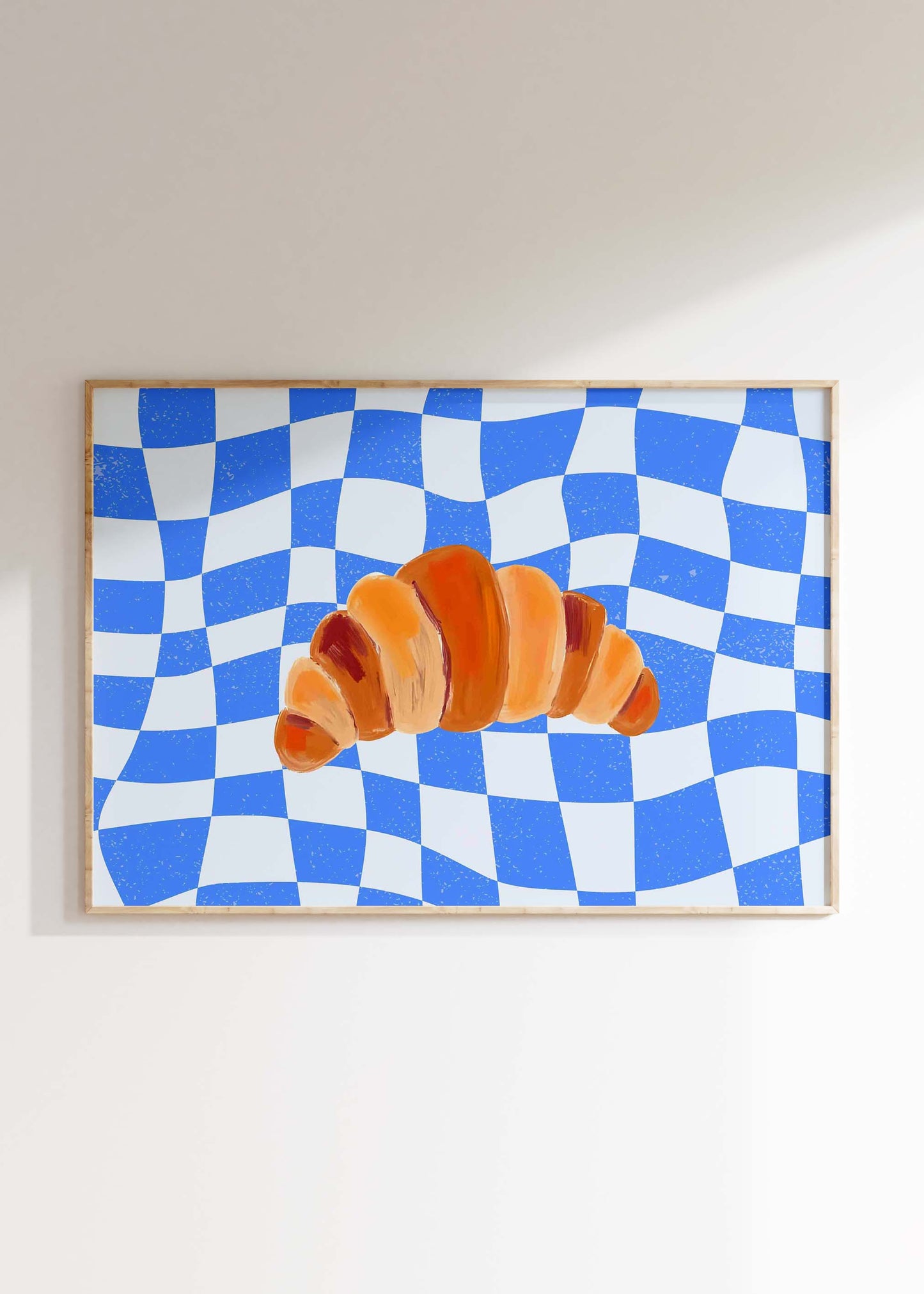 Croissant Checkerboard Blue