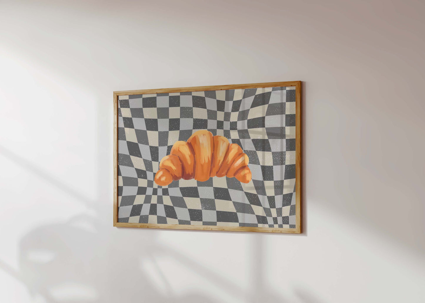 Croissant Checkerboard Black