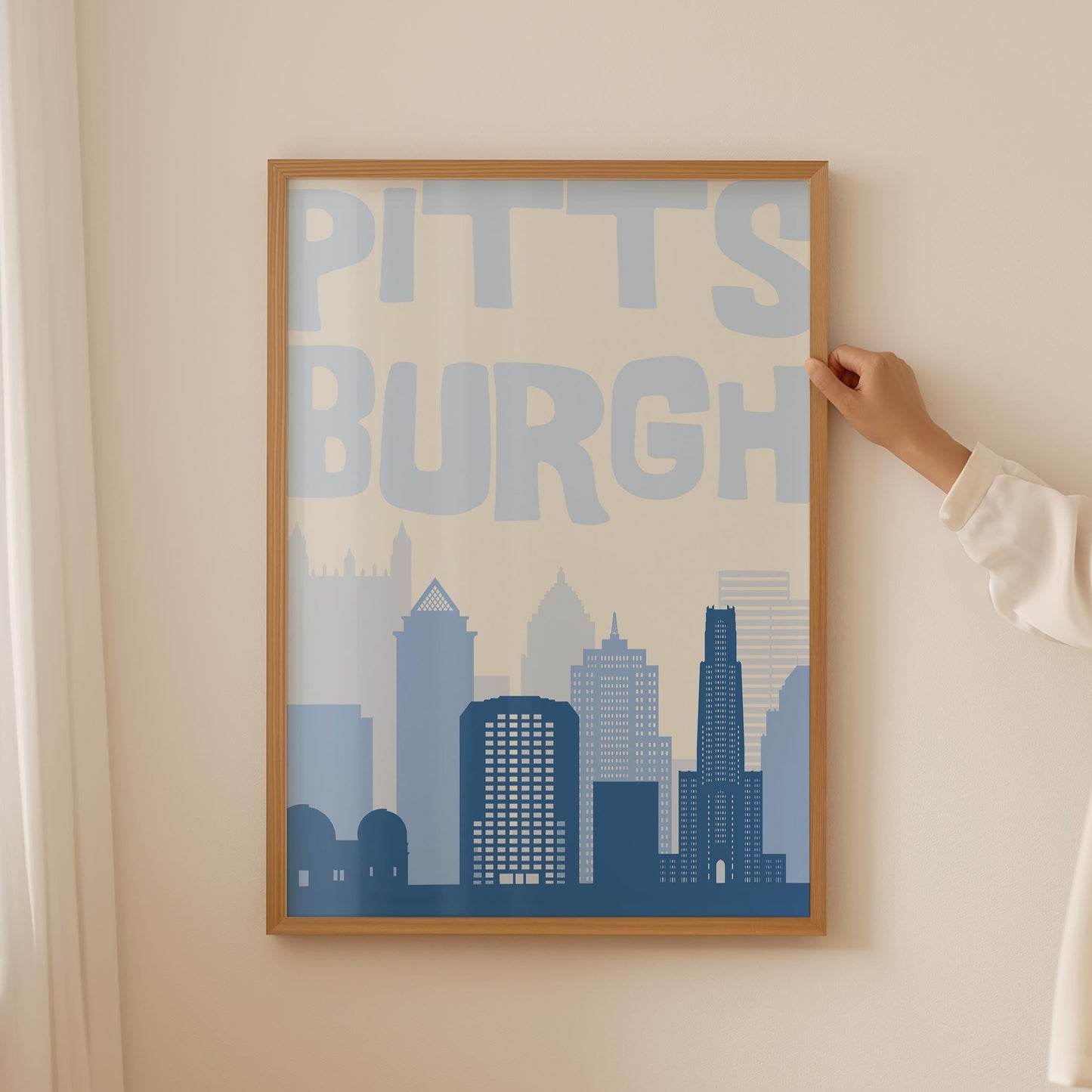 Pittsburgh Skyline Blue