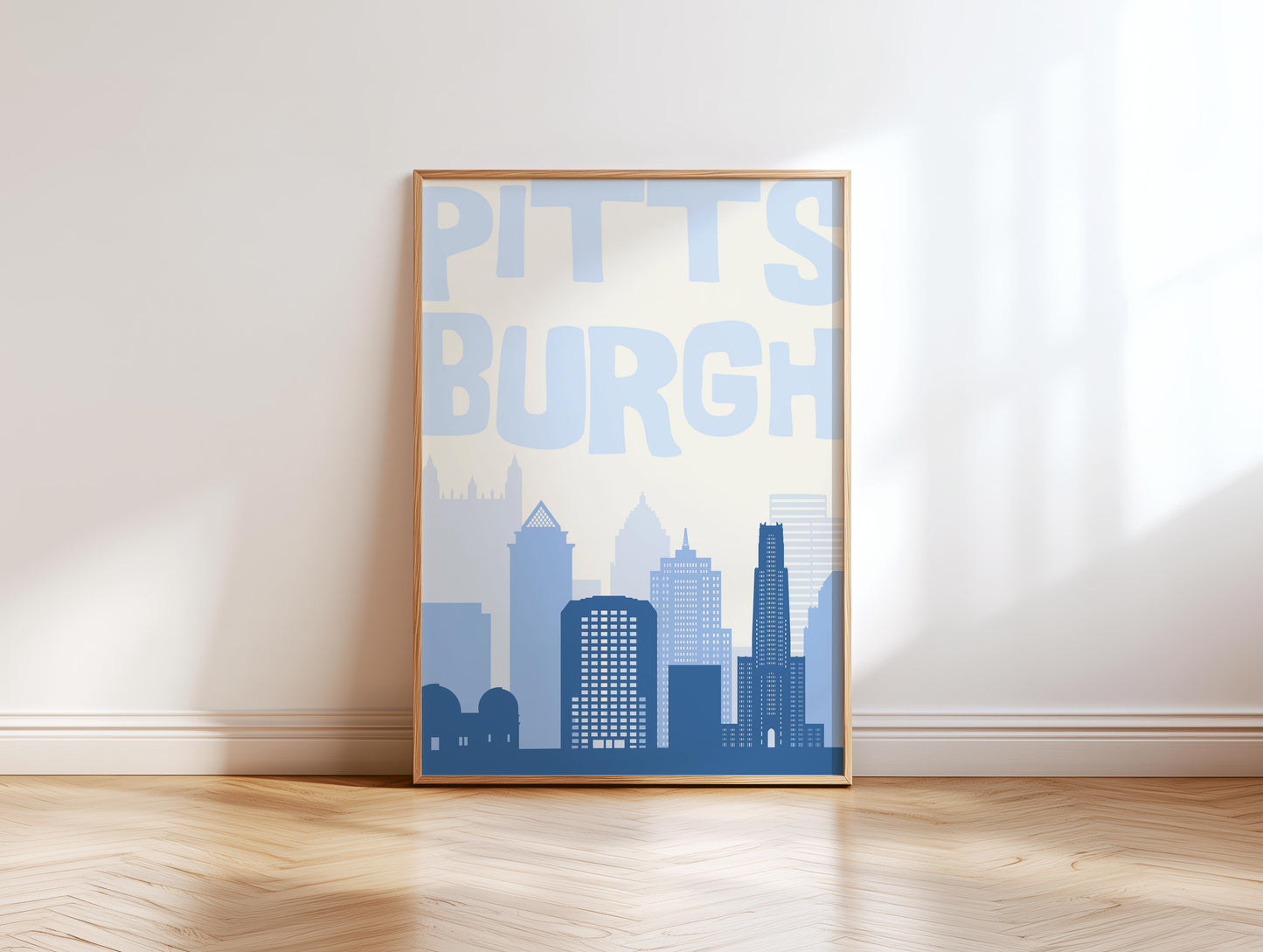 Pittsburgh Skyline Blue