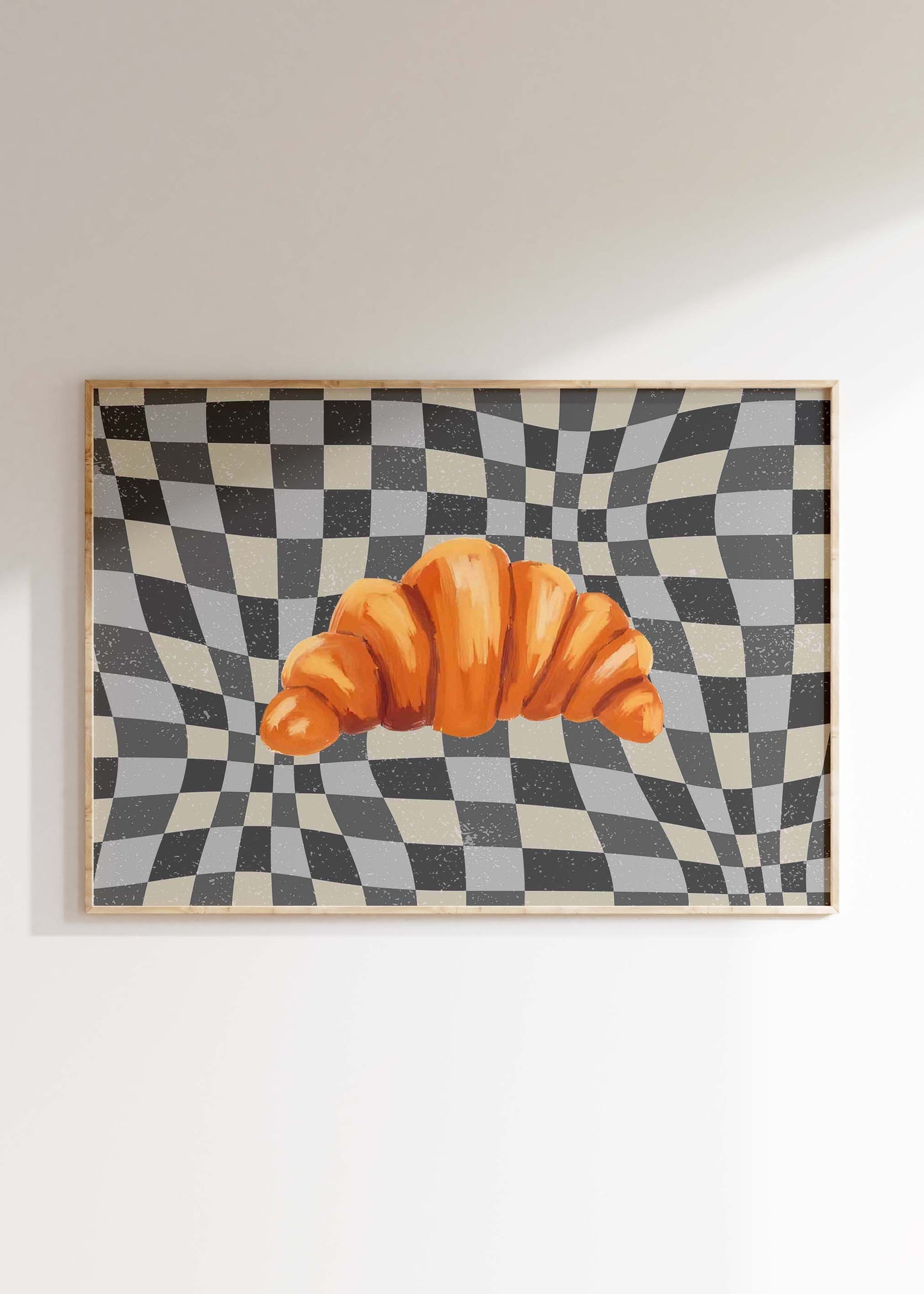 Croissant Checkerboard Black