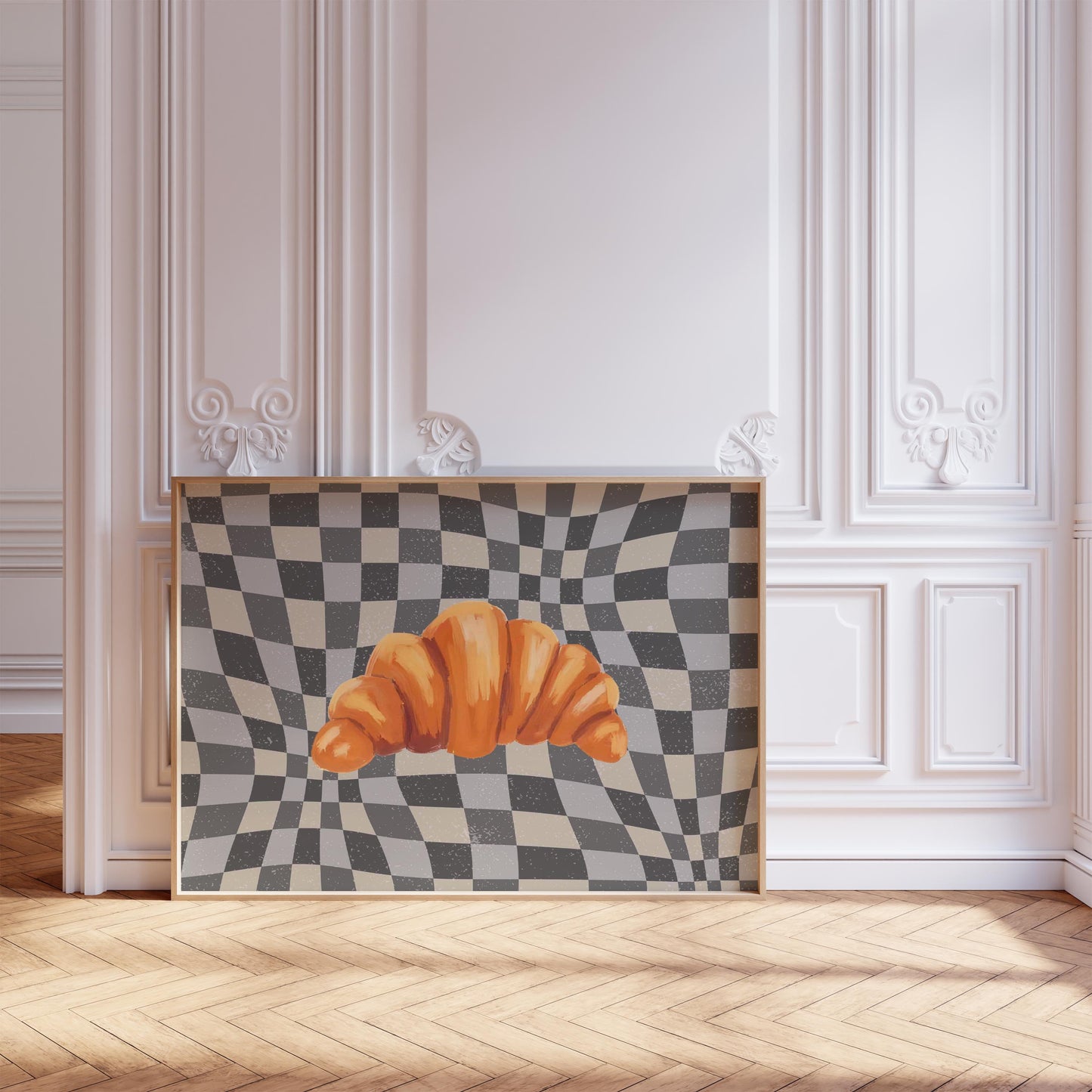 Croissant Checkerboard Black