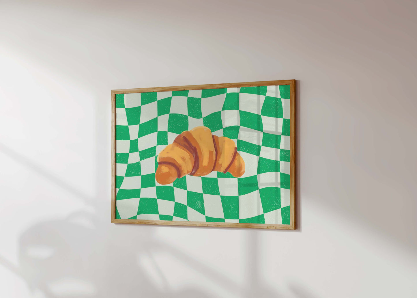 Croissant Checkerboard Green