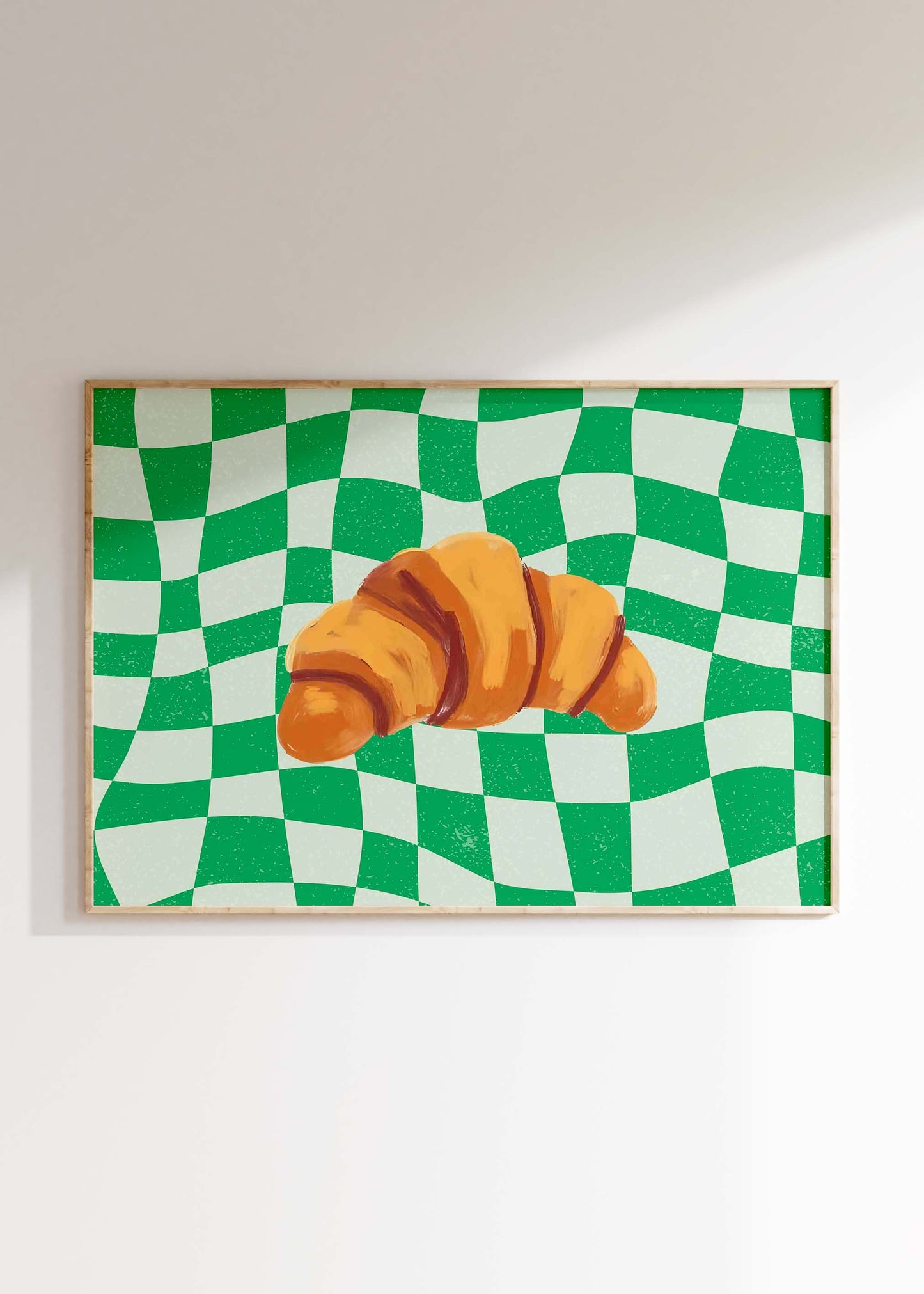 Croissant Checkerboard Green