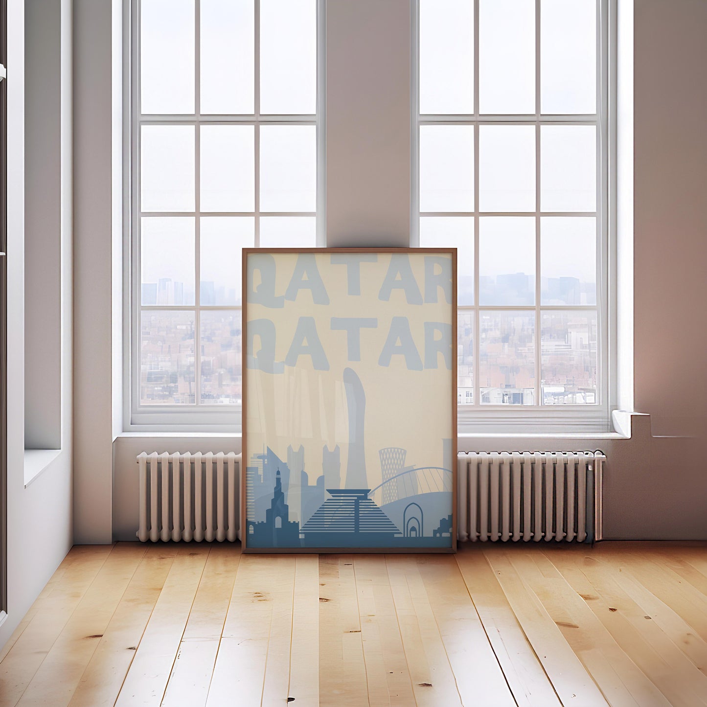 Qatar Skyline Blue