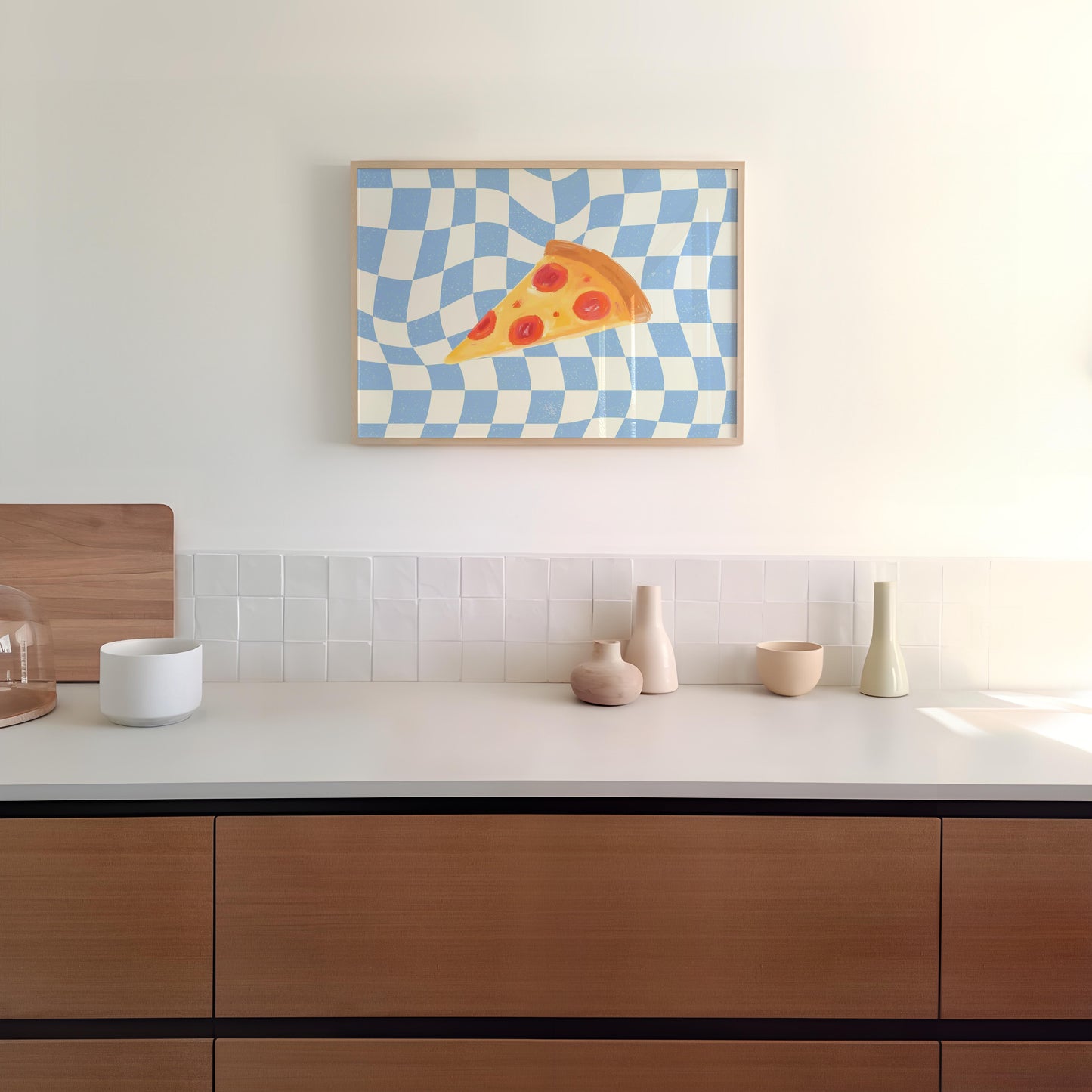 Pizza Checkerboard Blue