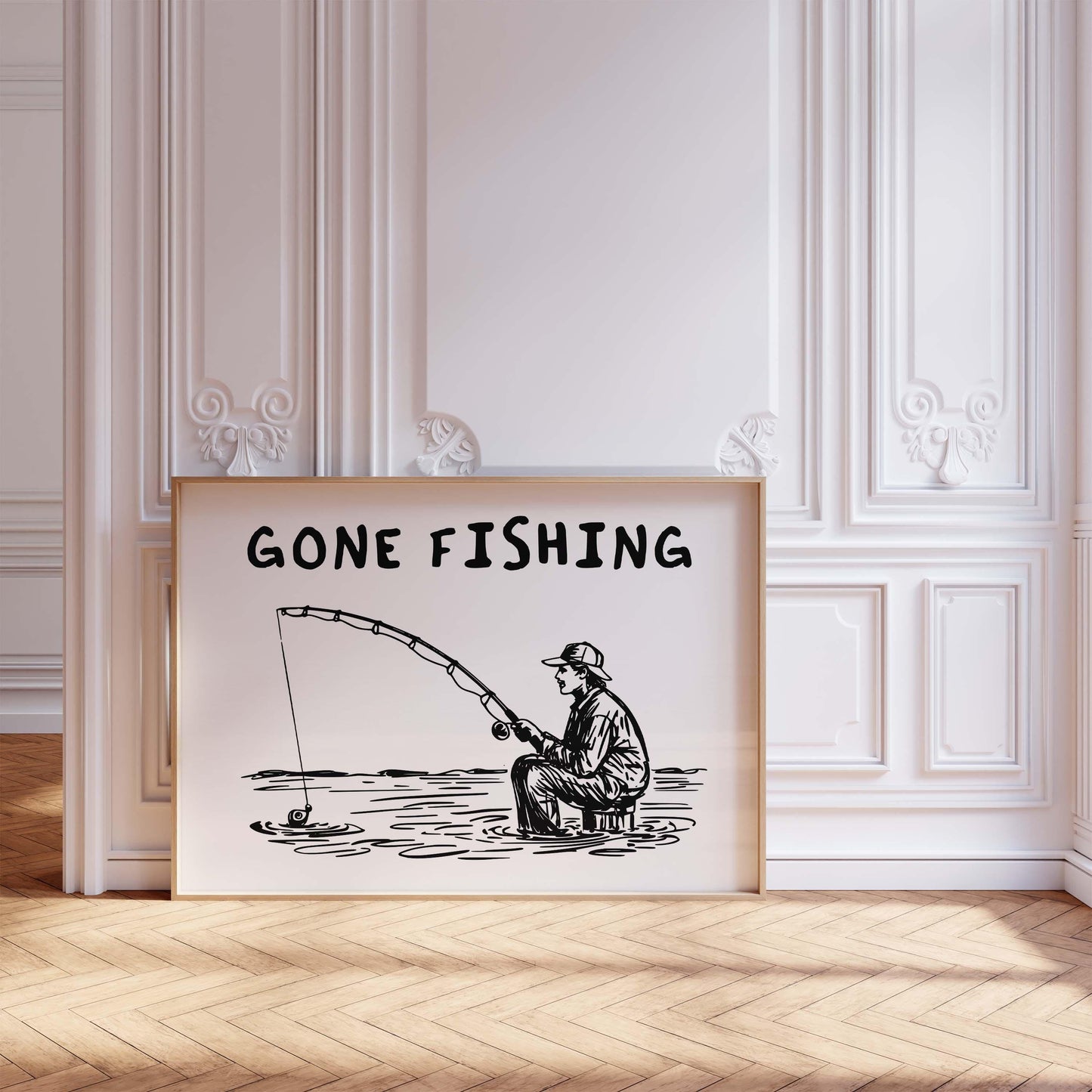 Gone Fishing Black