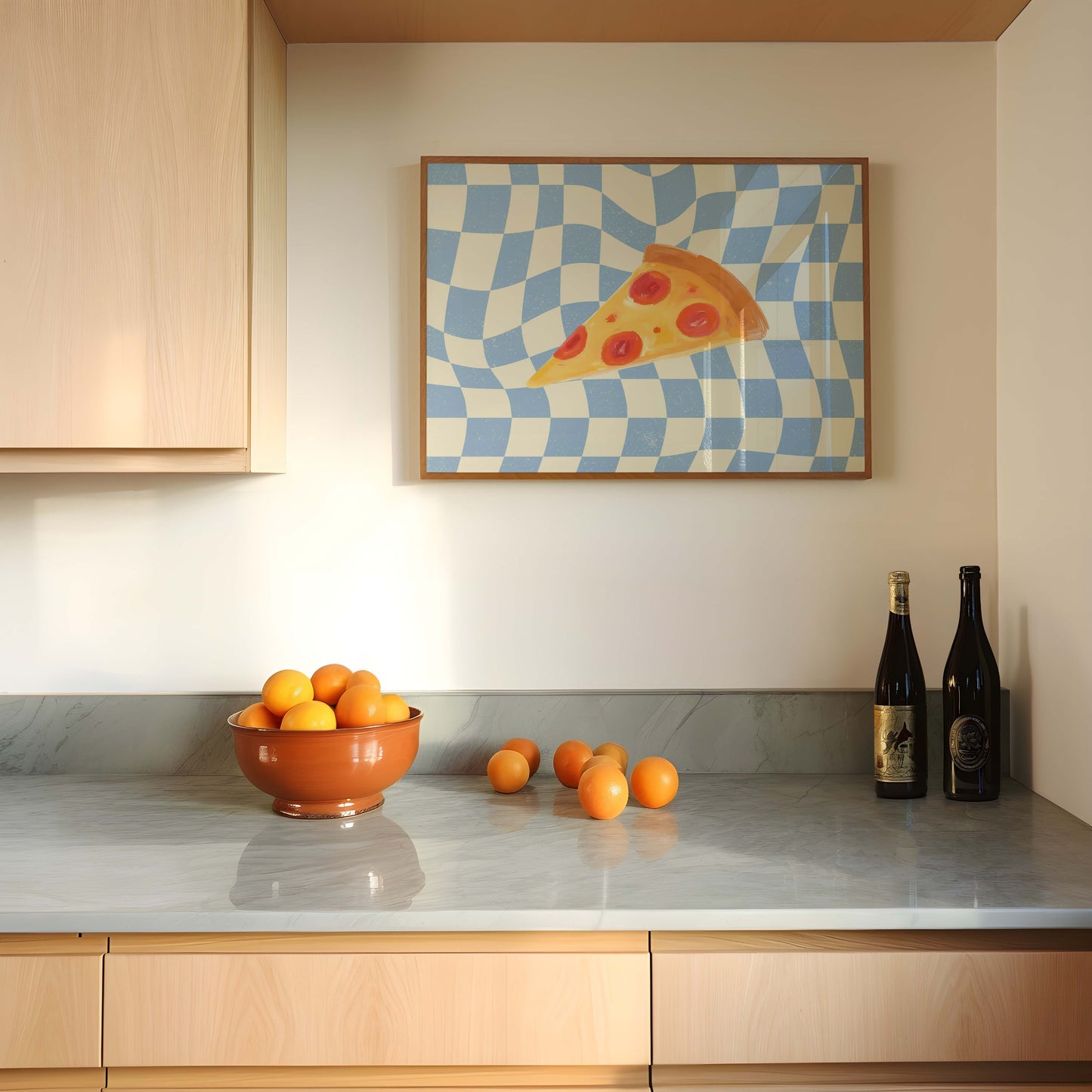 Pizza Checkerboard Blue