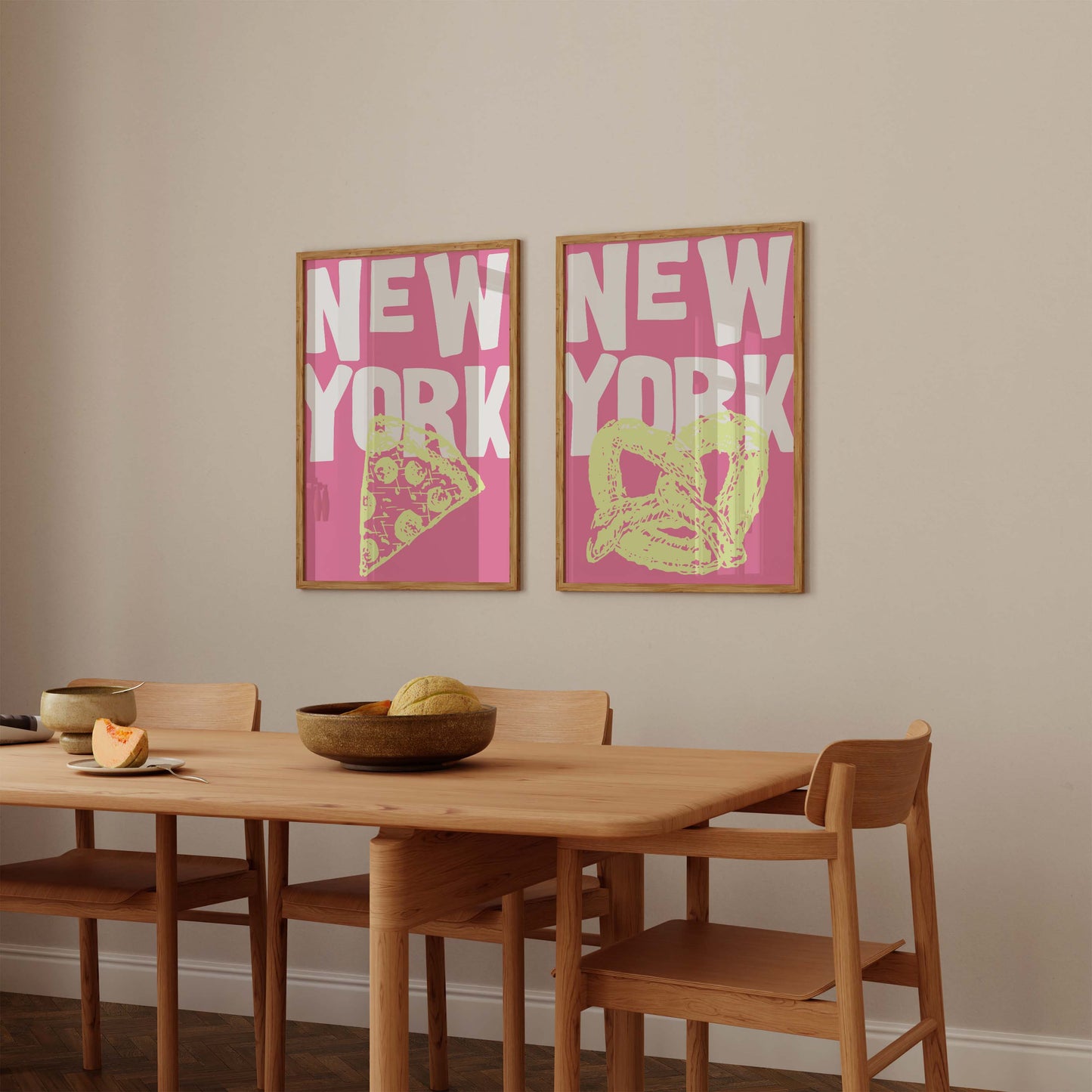 New York Food - Set Of 2