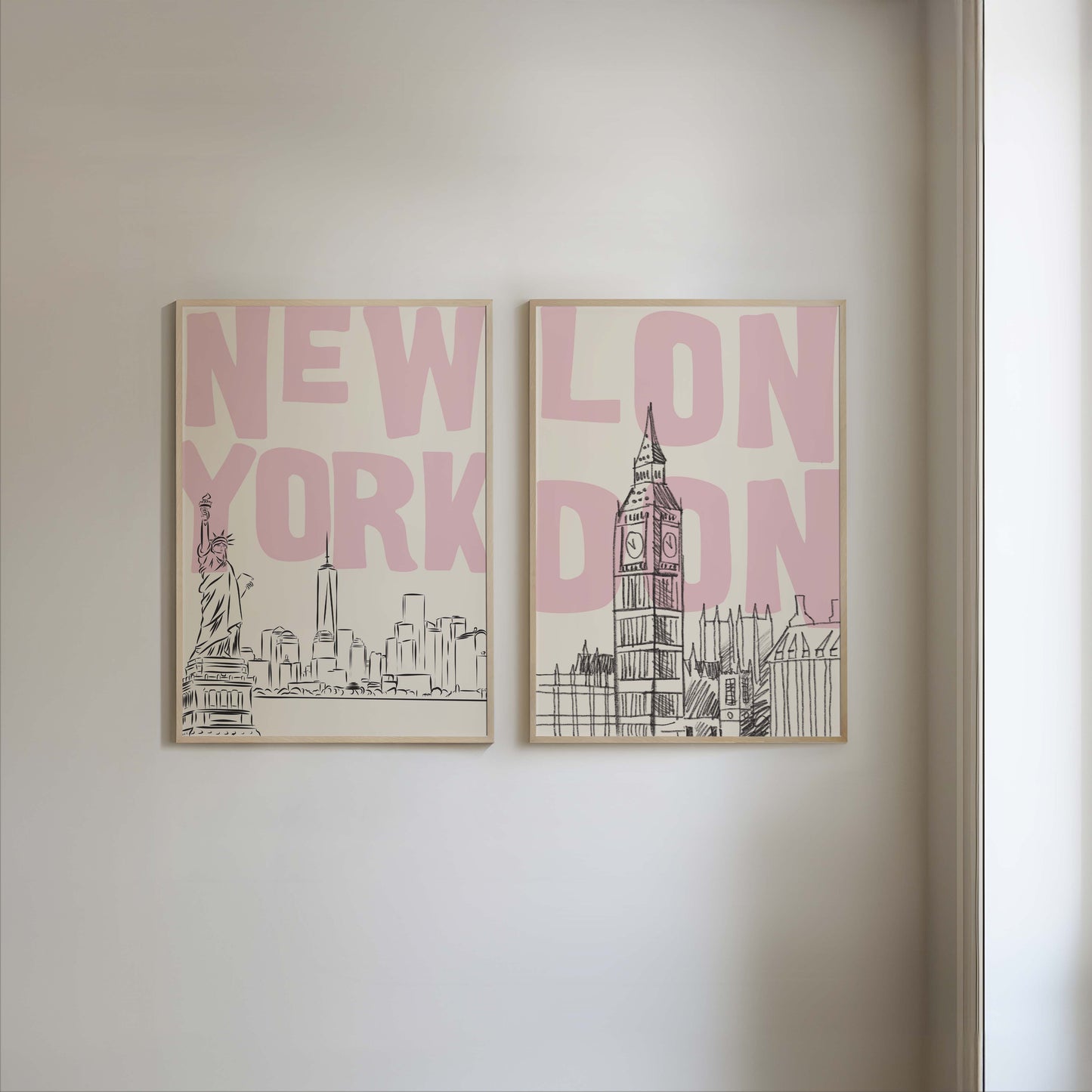 New York & London - Set Of 2