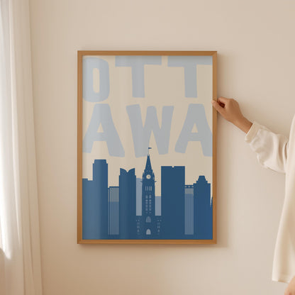 Ottawa Skyline Blue