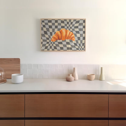 Croissant Checkerboard Black