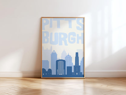 Pittsburgh Skyline Blue