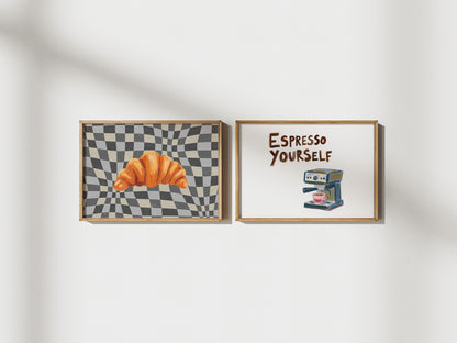 Retro Kitchen Prints - Set Of 2