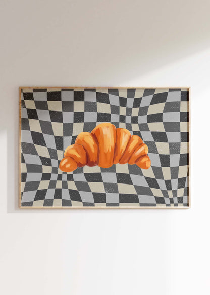 Croissant Checkerboard Black