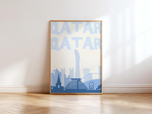 Qatar Skyline Blue
