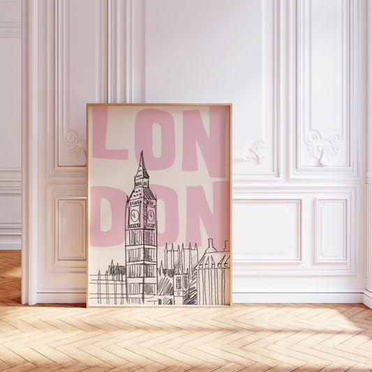 London Skyline Pink