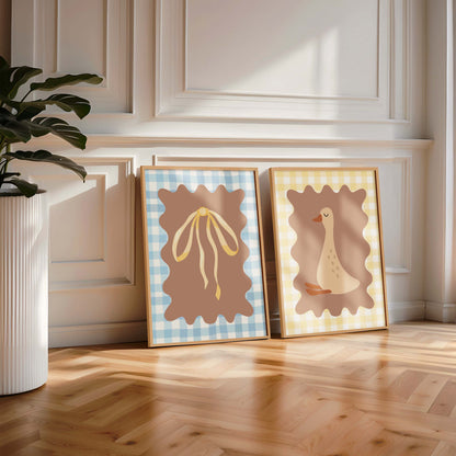 Goose & Bow Prints - Set Of 2