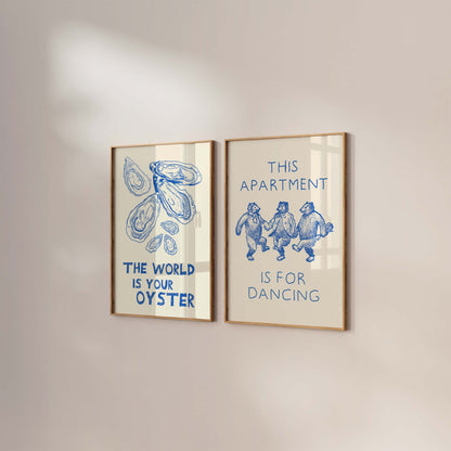 Funny Quotes Blue - Set Of 2