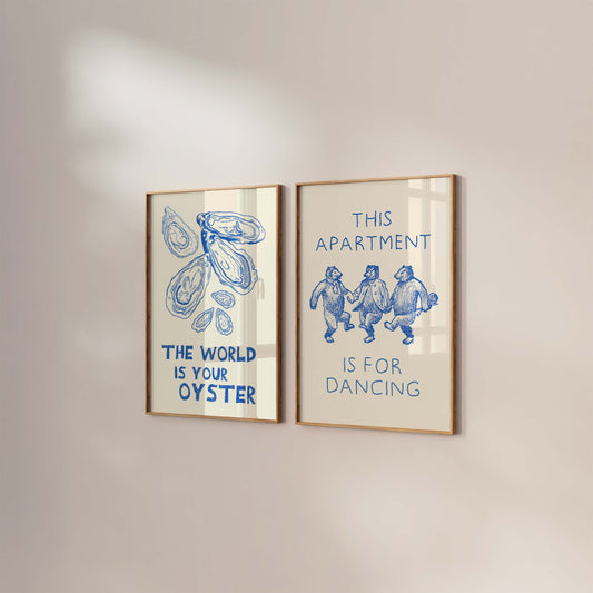 Funny Quotes Blue - Set Of 2