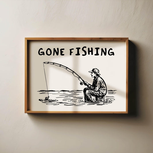 Gone Fishing Black
