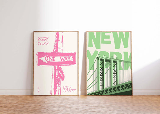 New York Street - Set Of 2