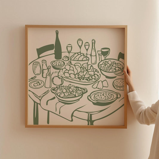 Dinner Table Spread Green
