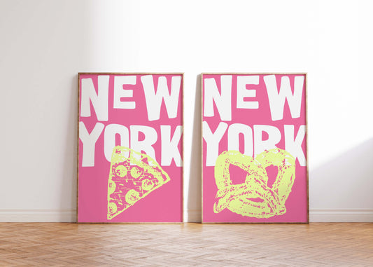 New York Food - Set Of 2