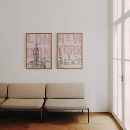 New York & London - Set Of 2