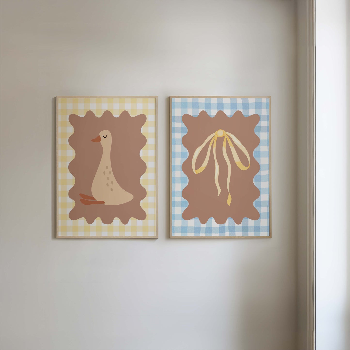 Goose & Bow Prints - Set Of 2